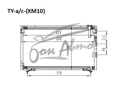 Радиатор кондиционера TOYOTA IPSUM 1996-2001 (SXM10) 
Бренд: TONGSHI AL16