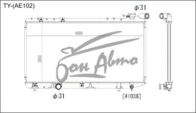 Радиатор TOYOTA SPRINTER MARINO 1992-1998 (AE101) (4A-GE) 
Бренд: TONGSHI AL32AT