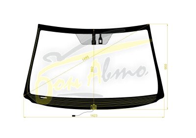 Стекло лобовое TOYOTA RAV 4 2005-2016 (ACA30-LHD) обогрев щеток, место под датчик дождя, 
Бренд: КМК с синей полосой