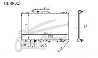 Радиатор HONDA ODYSSEY 2003-2008 (RB1-2) (K24A) 
Бренд: TONGSHI PL16AT
