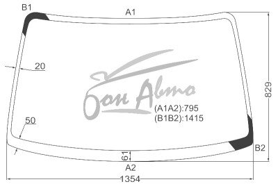 Стекло лобовое MITSUOKA YUGA 2000-2001 (Z10) 
Бренд: BSG с серой полосой