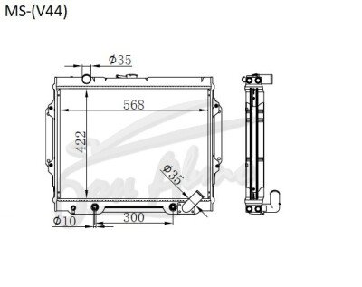 Радиатор MITSUBISHI PAJERO 1991-1999 (V44) (4D56,4G64) 
Бренд: TONGSHI CB36AT