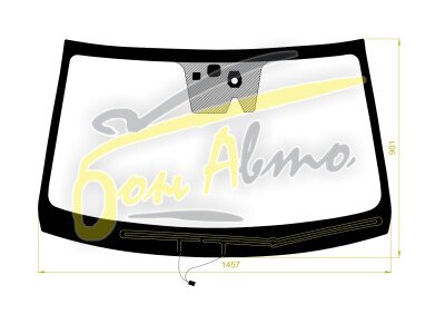 Стекло лобовое KGM KORANDO 2023- (LHD) обогрев щеток, место под 1 камеру, место под датчик дождя, место под датчик влажности, 
Бренд: КМК с синей полосой