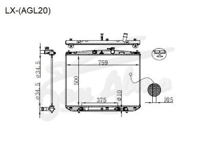 Радиатор LEXUS RX 2015- (AGL20) (8ARFTS) 
Бренд: TONGSHI PL16AT
