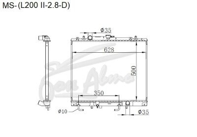 Радиатор MITSUBISHI CHALLENGER 1996-2008 (K97) (4M40) 
Бренд: TONGSHI PL32AT