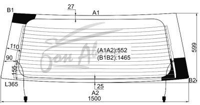 Стекло заднее с обогревом TOYOTA ESTIMA 1999-2005 (ACR30) 
Бренд: BSG