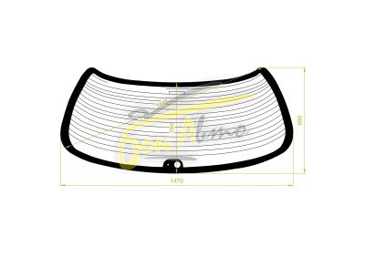 Стекло заднее с обогревом TOYOTA CARINA ED 1989-1993 (ST180) 2 отверстия 
Бренд: FYG