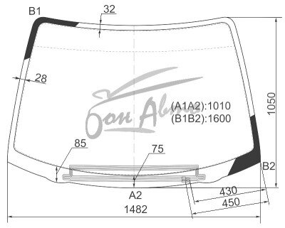 Стекло лобовое MITSUBISHI DELICA 1994-2007 (PA5W) обогрев щеток 
Бренд: BENSON