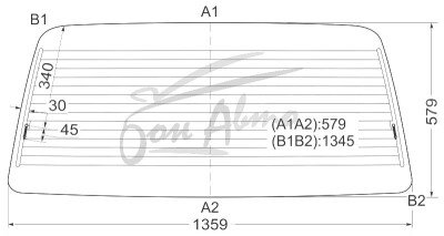 Стекло заднее с обогревом TOYOTA HIACE 1989-2004 (H100-рез) 
Бренд: BSG Тонированное