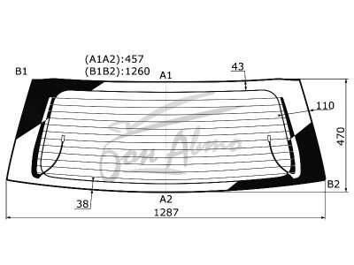 Стекло заднее с обогревом TOYOTA COROLLA FIELDER 2012- (E160) 
Бренд: FYG Тонированное