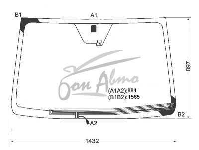 Стекло лобовое SSANGYONG ACTYON 2005-2011 (LHD) обогрев щеток, место под датчик дождя, 
Бренд: BENSON