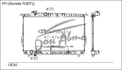 Радиатор KIA MAGENTIS 2000- (MS) (gas 2.0-2.5) 
Бренд: TONGSHI PL16AT