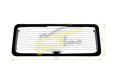 Стекло заднее с обогревом JEEP GRAND CHEROKEE 1993-1999 (ZJ) 6 отверстий 
Бренд: BSG