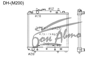 Радиатор DAIHATSU YRV 2000-2005 (M200) (EJ, K3), 
Бренд: TONGSHI AL16AT