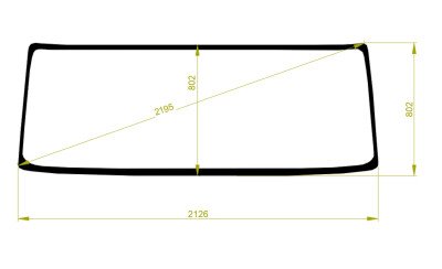 Стекло лобовое KAMAZ 5490 2012- (2126*802*2195) 
Бренд: BSG