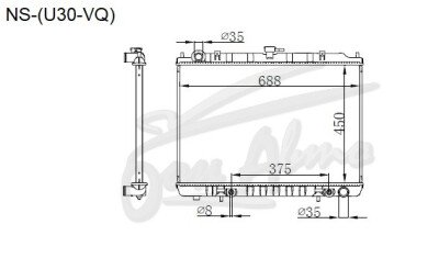 Радиатор NISSAN BASSARA 1999-2003 (U30) (VQ30) 
Бренд: TONGSHI PL26AT