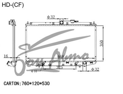 Радиатор ISUZU ASKA 1997-2002 (CJ2) (F18) 
Бренд: TONGSHI PL16AT