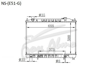 Радиатор NISSAN ELGRAND 2002-2010 (E51) (VQ25,VQ35) 
Бренд: TONGSHI PL26AT