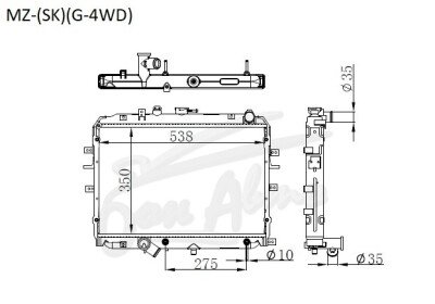 Радиатор MAZDA BONGO 1999- (SK)(gas-4WD) (F8) 
Бренд: TONGSHI PL26AT