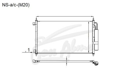 Радиатор кондиционера NISSAN VANETTE 2009- (M20) (HR16DE) 
Бренд: TONGSHI AL16