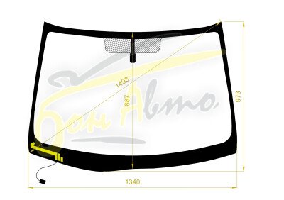 Стекло лобовое NISSAN TIIDA LATIO 2004-2012 (SC11-RHD) обогрев щеток 
Бренд: BSG с синей полосой