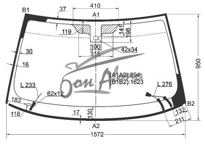 Стекло лобовое LAND ROVER FREELANDER 2006-2014 (L359) полный обогрев, место под датчик дождя, 
Бренд: BENSON