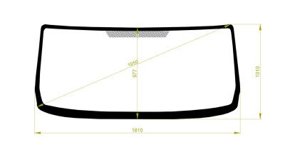 Стекло лобовое URAL NEXT 2015- (1818*1012) 
Бренд: КМК с синей полосой