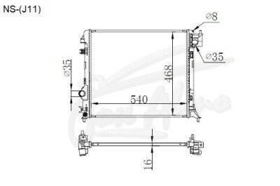 Радиатор NISSAN QASHQAI 2014-2021 (J11) (MR20) 
Бренд: TONGSHI PL16MT