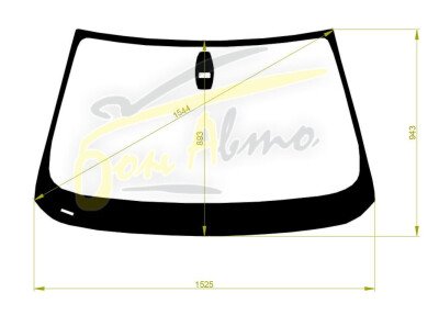 Стекло лобовое BMW 5-SERIES 2003-2010 (E60-4d sed) место под датчик дождя (квадрат) фурнитура, 
Бренд: FYG