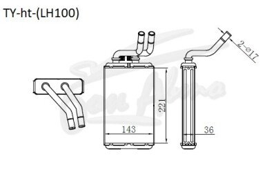 Радиатор отопителя TOYOTA REGIUSACE 1989-2004 (LH100) 
Бренд: TONGSHI AL36