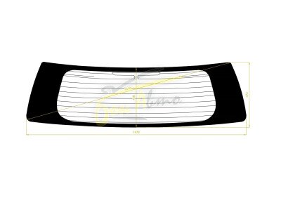 Стекло заднее с обогревом DAIHATSU COO 2006-2012 (M401S) молдинг, 
Бренд: BENSON Тонированное