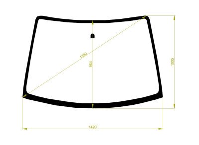 Стекло лобовое FORD IXION 1999-2004 (CP) 
Бренд: YHG с синей полосой