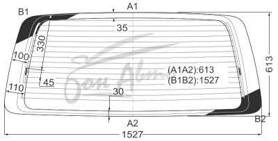 Стекло заднее с обогревом TOYOTA HIACE 1989-2004 (H100-герметик) 
Бренд: BSG