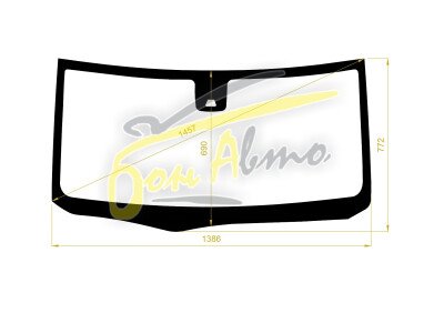 Стекло лобовое DAIHATSU WAKE 2014- (LA700S-RHD) место под 1 камеру 
Бренд: BENSON с синей полосой