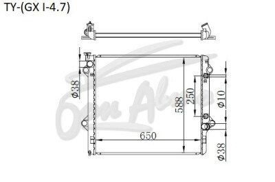 Радиатор TOYOTA 4RUNNER 2002-2009 (UZN210) (2UZ,1KD,1KZ) 
Бренд: TONGSHI AL36AT