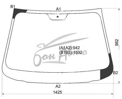 Стекло лобовое SsangYong NEW ACTYON 2011- () 
Бренд: BENSON с синей полосой