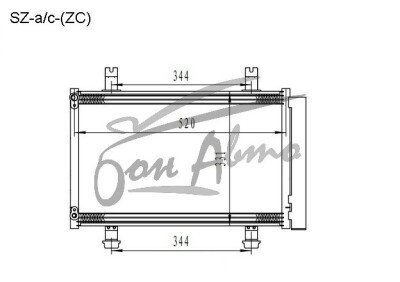 Радиатор кондиционера SUZUKI SWIFT 2004-2010 (ZC31) 
Бренд: TONGSHI AL16