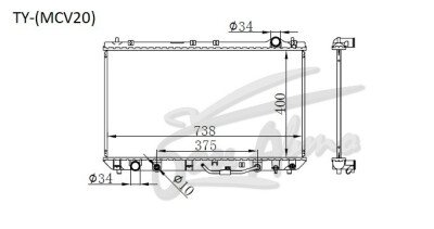 Радиатор LEXUS ES 1996-2001 (XV20) (1MZ,2MZ) 
Бренд: TONGSHI PL16AT