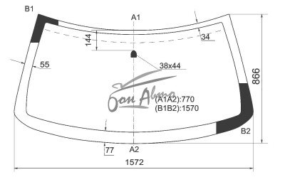 Стекло лобовое JEEP GRAND CHEROKEE 1999-2004 (WJ) 
Бренд: ZDG с синей полосой