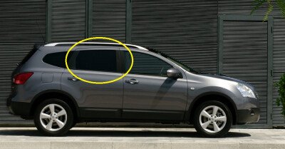 Стекло боковое NISSAN QASHQAI+2 2009-2014 KJ10 RD/RH 
Бренд: BENSON Тонированное
