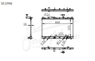 Радиатор SUZUKI S-CROSS 2013- (JYA) (M16A) 
Бренд: TONGSHI PL16AT