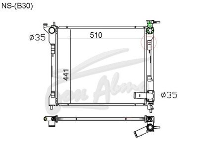 Радиатор NISSAN LAFESTA 2004-2012 (B30) (MR20) 
Бренд: TONGSHI PL16AT