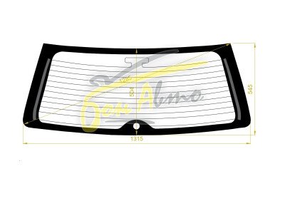 Стекло заднее с обогревом TOYOTA MARK II WAGON QUALIS 1997-2002 (SXV20-5d wag) 1 отверстие 
Бренд: BSG