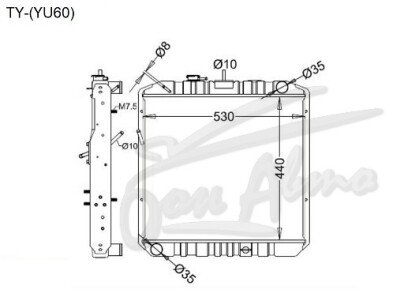 Радиатор TOYOTA TOYOACE 1984-2000 (YY,YU50-80)(440) (1Y,2Y,3Y) 
Бренд: TONGSHI AL48MT