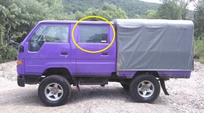 Стекло боковое TOYOTA HIACE truck 1984-2000 (BU60/BU85) 717*490 RD/LH-RH 
Бренд: BSG