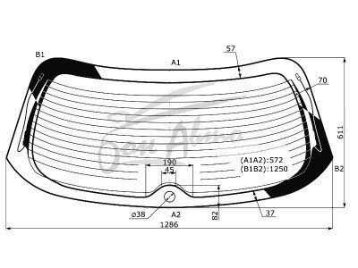 Стекло заднее с обогревом TOYOTA HARRIER 2013-2020 (XU60) 
Бренд: BSG