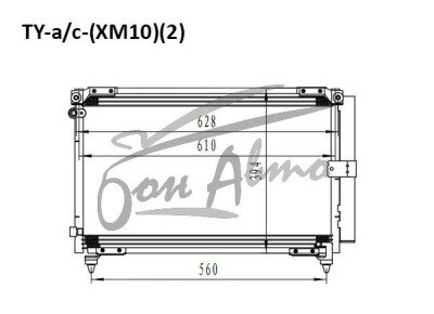 Радиатор кондиционера TOYOTA IPSUM 1996-2001 (SXM10G)(2 вид) 
Бренд: TONGSHI AL16