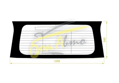 Стекло заднее с обогревом HONDA CROSSROAD 2007-2010 (RT1) молдинг, 
Бренд: BENSON Тонированное