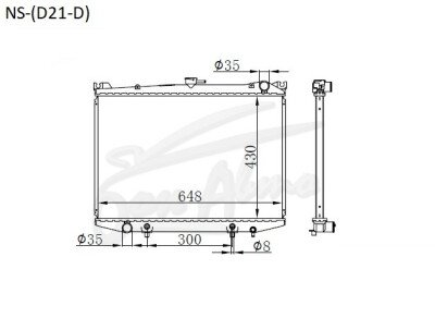 Радиатор NISSAN MISTRAL 1993-1999 (R20) (TD27) 
Бренд: TONGSHI AL36AT