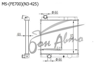 Радиатор MITSUBISHI CANTER 2002- (FE700,FE800)(N3-425) (6M) 
Бренд: TONGSHI PL48MT